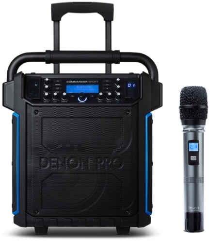 DENON Pro Commander Sport - głośnik mobilny z akumulatorem i mikrofonem bezprzewodowym - zestaw - duże zdjęcie.jpg
