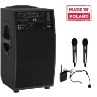BETA AUDIO 110D/14Ah - zestaw nagłośnieniowy, kolumna mobilna z dodatkowym akumulatorem.