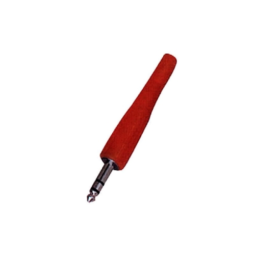 WTY0031-B - wtyk jack 6,3 stereo, guma czerwony