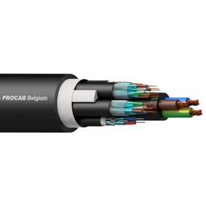 Kabel hybrydowy PROCAB PHC2522/1, 2 x sygnał zbalansowany / DMX-AES, 2 x CAT7 S/FTP i kabel zasilający 3G2.5 (100m)