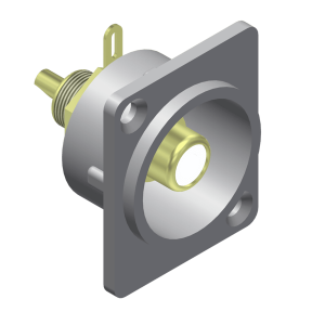 Metalowe złącze panelowe PROCAB VCD60, RCA (F)