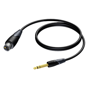 Kabel PROCAB CLA723/1.5, XLR (F) do 6,3 mm jack (M) stereo (1,5m)