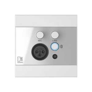 Panel ścienny AUDAC WP225/W, XLR mic + 3,5 mm jack + BT, biały