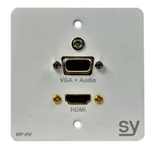 Panel ścienny SY WP-HV-EW 1x HDMI, 1x VGA i Audio (Biały) EU