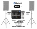 Mikser ze wzmacniaczem 2 x 500W RMS, powermikser, 6 kanałów, 2 mikrofony bezprzewodowe,  odtwarzacz mp3, USB, Bluetooth, do obsługi 2 lub 4 kolumn głośnikowych - DELTA AUDIO DPM6-2H na www.marketmuzyczny.pl