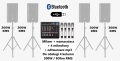 Mikser ze wzmacniaczem 2 x 500W RMS, powermikser, 6 kanałów, 4 mikrofony bezprzewodowe,  odtwarzacz mp3, USB, Bluetooth, do obsługi 2 lub 4 kolumn głośnikowych - DELTA AUDIO DPM6-4H na www.marketmuzyczny.pl