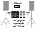 Mikser ze wzmacniaczem 2 x 500W RMS, powermikser, 6 kanałów, 4 mikrofony bezprzewodowe,  odtwarzacz mp3, USB, Bluetooth, do obsługi 2 lub 4 kolumn głośnikowych - DELTA AUDIO DPM6-4H na www.marketmuzyczny.pl